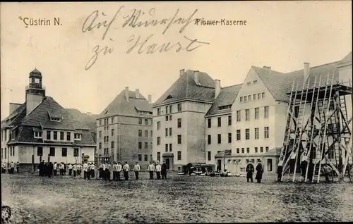 Ak Kostrzyn nad Odrą Cüstrin Küstrin Ostbrandenburg, Pionier Kaserne