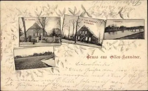 Ak Hannöver Berne, Schulsteg, Gasthaus von F. Gerdes, C. F. von Ronnen's Wirtschaft