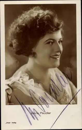 Ak Schauspielerin Maria Paudler, Portrait, Autogramm