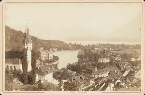 Foto Thoune Thun Kanton Bern Schweiz, Stadtpanorama