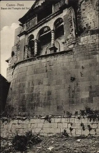 Ak Cuzco Peru, Bases del Templo del Sol