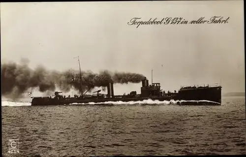 Ak Deutsches Kriegsschiff, Torpedoboot G 137 in voller Fahrt, Kaiserliche Marine