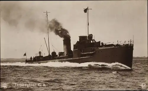 Ak Deutsches Kriegsschiff, Torpedoboot G8, Kaiserliche Marine, NPG