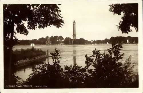 Ak Świnoujście Swinemünde Pommern, Leuchtturm