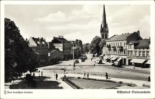 Ak Świnoujście Swinemünde Pommern, Blick auf den Markt