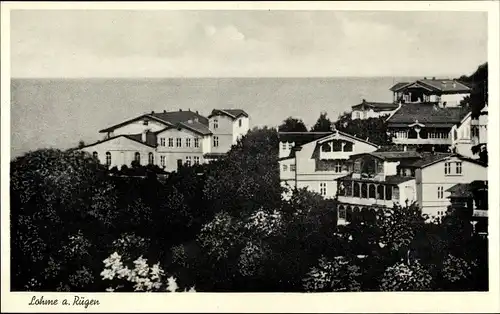 Ak Lohme auf der Insel Rügen, Teilansicht der Ortschaft, Meerpartie