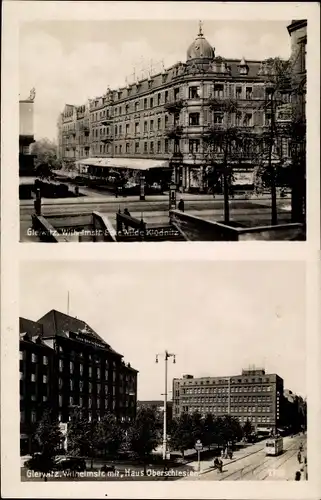 Ak Gliwice Gleiwitz Oberschlesien, Wilhelmstraße, Wilde Klüdnitz, Haus Oberschlesien