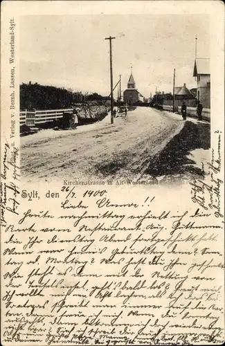 Ak Westerland auf Sylt, Kirchenstraße