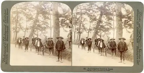 Stereo Foto Japan, As Foreigners Travel, Rikschas