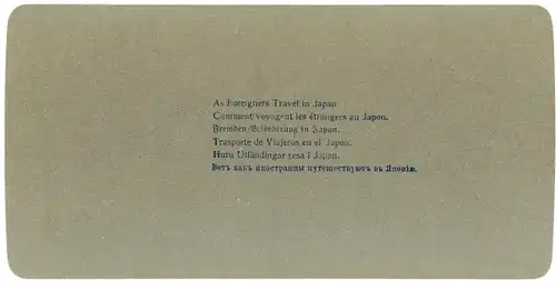 Stereo Foto Japan, As Foreigners Travel, Rikschas