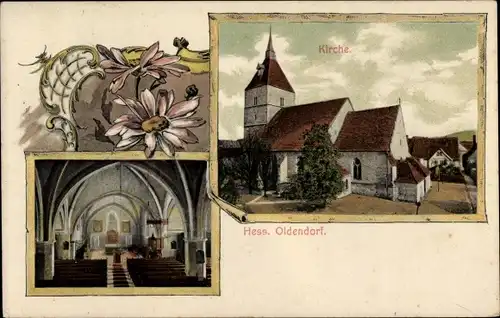 Ak Hessisch Oldendorf an der Weser, Kirche, Innenansicht