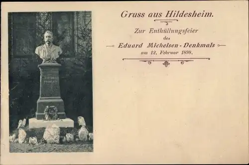 Ak Hildesheim in Niedersachsen, Eduard Michelsen Denkmal, Enthüllungsfeier 1898