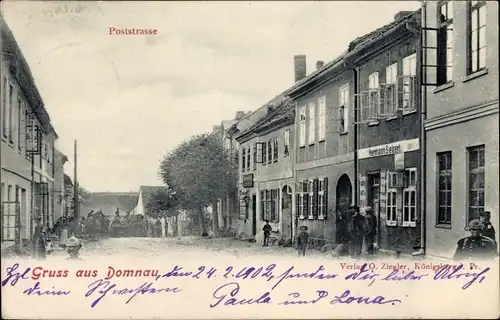 Ak Domnowo Domnau Ostpreußen, Poststraße