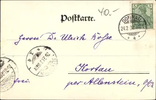 Ak Domnowo Domnau Ostpreußen, Poststraße