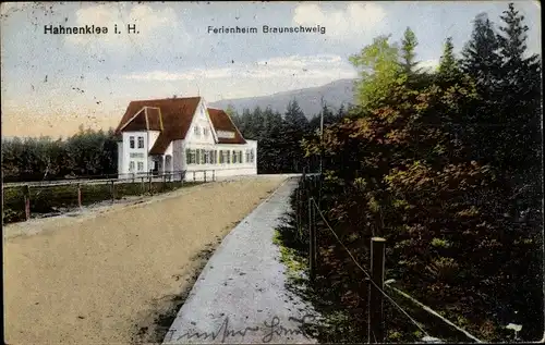 Ak Hahnenklee Bockswiese Goslar im Harz, Ferienheim Braunschweig