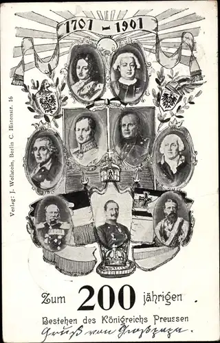 Ak 200jähriges Bestehen des Königreichs Preußen 1701-1901, Kaiser Wilhelm II.