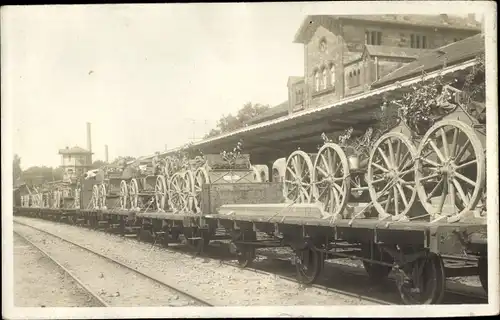 Foto Ak Wolfenbüttel, Geschmückte Wagen aus Dettum auf der Fahrt zur Landwirtschaftsausstellung