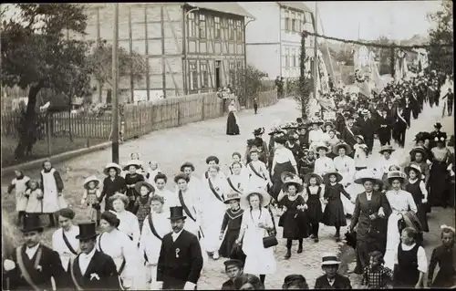 Foto Ak Schladen Werla in Niedersachsen, Festumzug, 100 Jahre Befreiungskriege 1913