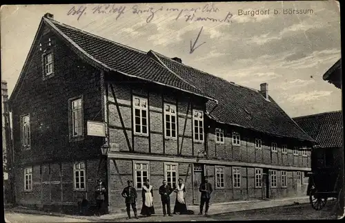 Ak Burgdorf bei Salzgitter, Straßenpartie mit Gasthaus