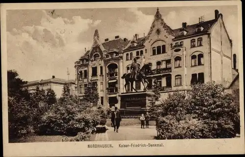 Ak Nordhausen am Harz, Kaiser Friedrich Denkmal