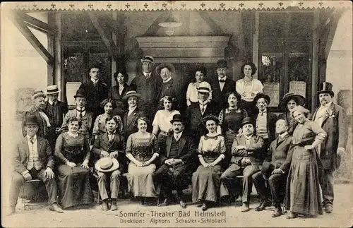 Ak Helmstedt in Niedersachsen, Sommertheater, Ensemble, Direktion Alphons Schuster Schlobach