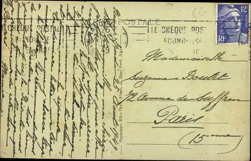 Ak Mostaganem Algerien, La Salamandre, Strandpartie, Häuser