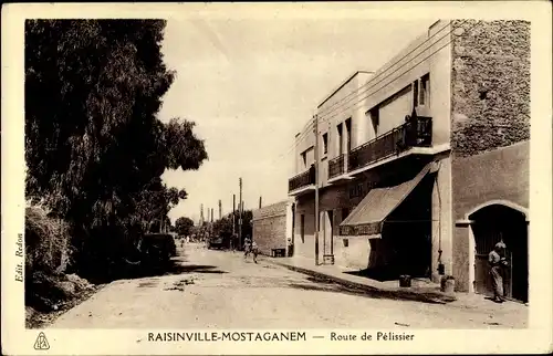 Ak Raisinville Mostaganem in Algerien, Route de Pelissier