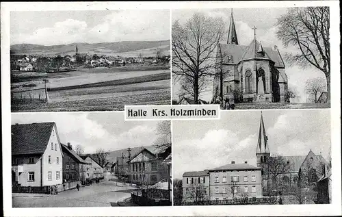Ak Halle im Weserbergland Niedersachsen, Kirche, Gesamtansicht
