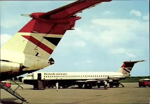 Ak Britisches Passagierflugzeug, British Airways, Super One Eleven, BAC 1 11