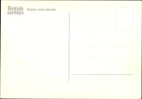 Ak Britisches Passagierflugzeug, British Airways, Super One Eleven, BAC 1 11