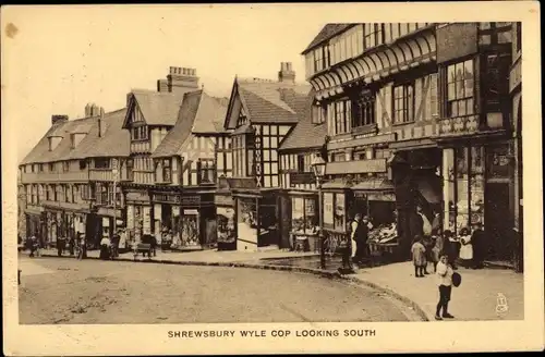 Ak Shrewsbury West Midlands England, Wyle Cop looking south