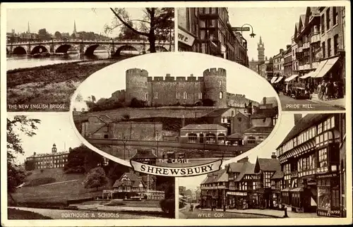 Ak Shrewsbury West Midlands, Pride Hill, Wyle Cop, Boathouse, Schools