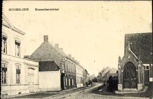Ak Moorslede Westflandern, Rousselaerestraat