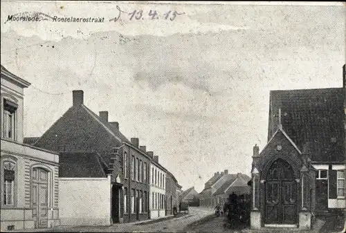 Ak Moorslede Westflandern, Roeselarestraat