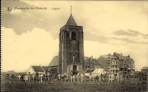 Ak Mariakerke lez Ostende Westflandern, L'Eglise