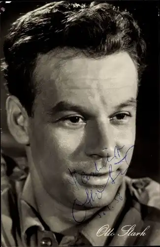 Ak Schauspieler Otto Stark, Portrait, Jacke wie Hose, DEFA, Geschwader Fledermaus, Autogramm