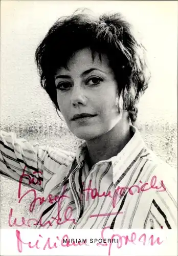 Ak Schauspielerin Miriam Spoerri, Portrait, Autogramm