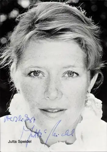 Ak Schauspielerin Jutta Speidel, Portrait, Autogramm