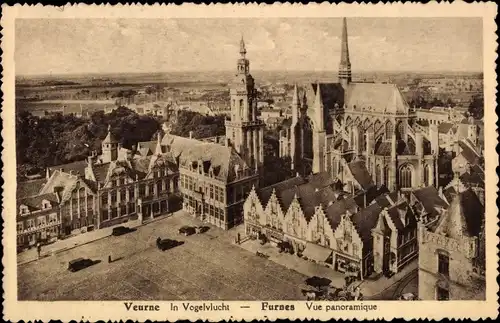 Postkarte Veurne Veurne Westflandern, Panoramablick