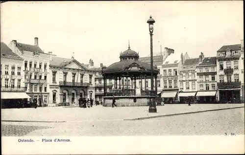 Ak Oostende Ostende Westflandern, Place d'Armes