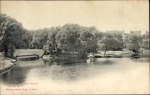 Ak Ostende Ostende Westflandern, Leopoldpark
