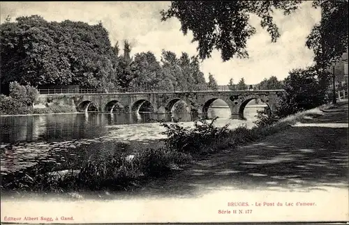 Postkarte Brügge Brügge Flandern Westflandern, Love Lake Bridge