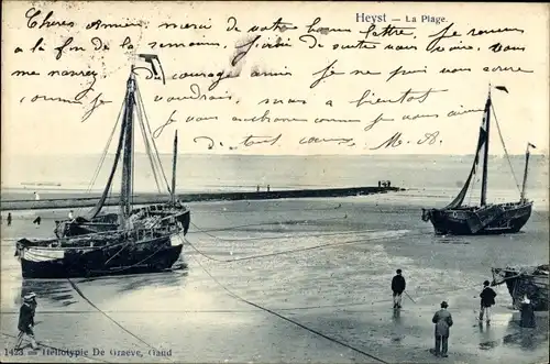 Ak Knokke Heist Heyst Knocke sur Mer Westflandern, Der Strand