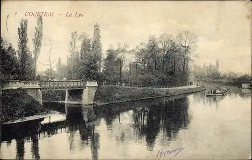 Ak Kortrijk Kortrijk Westflandern, La Lys