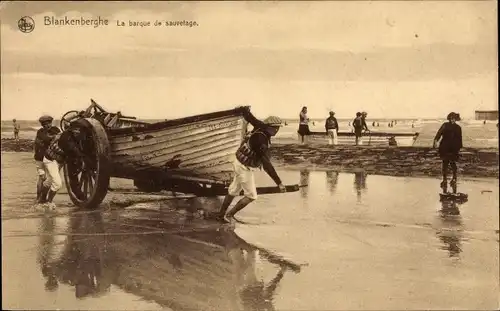 Ak Blankenberghe Blankenberge Westflandern, Das Rettungsboot