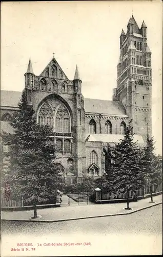 Postkarte Brügge Brügge Flandern Westflandern, St.-Erlöser-Kathedrale