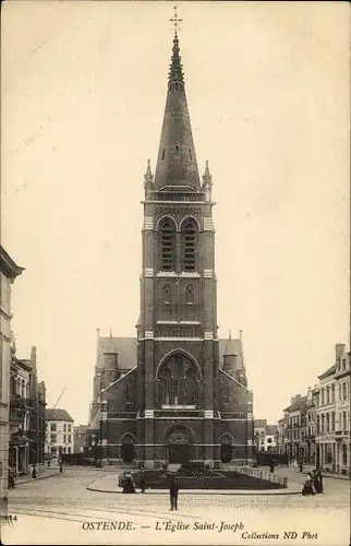 Ak Ostende Ostende Westflandern, St.-Joseph-Kirche