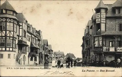 Ak La Panne De Panne Westflandern, Rue Bonzel