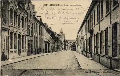 Ak Poperinghe Poperinge Westflandern, Rue Boescheque