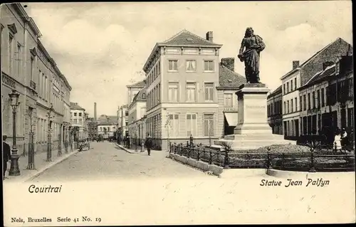 Ak Kortrijk Kortrijk Westflandern, Statue Jean Palfyn